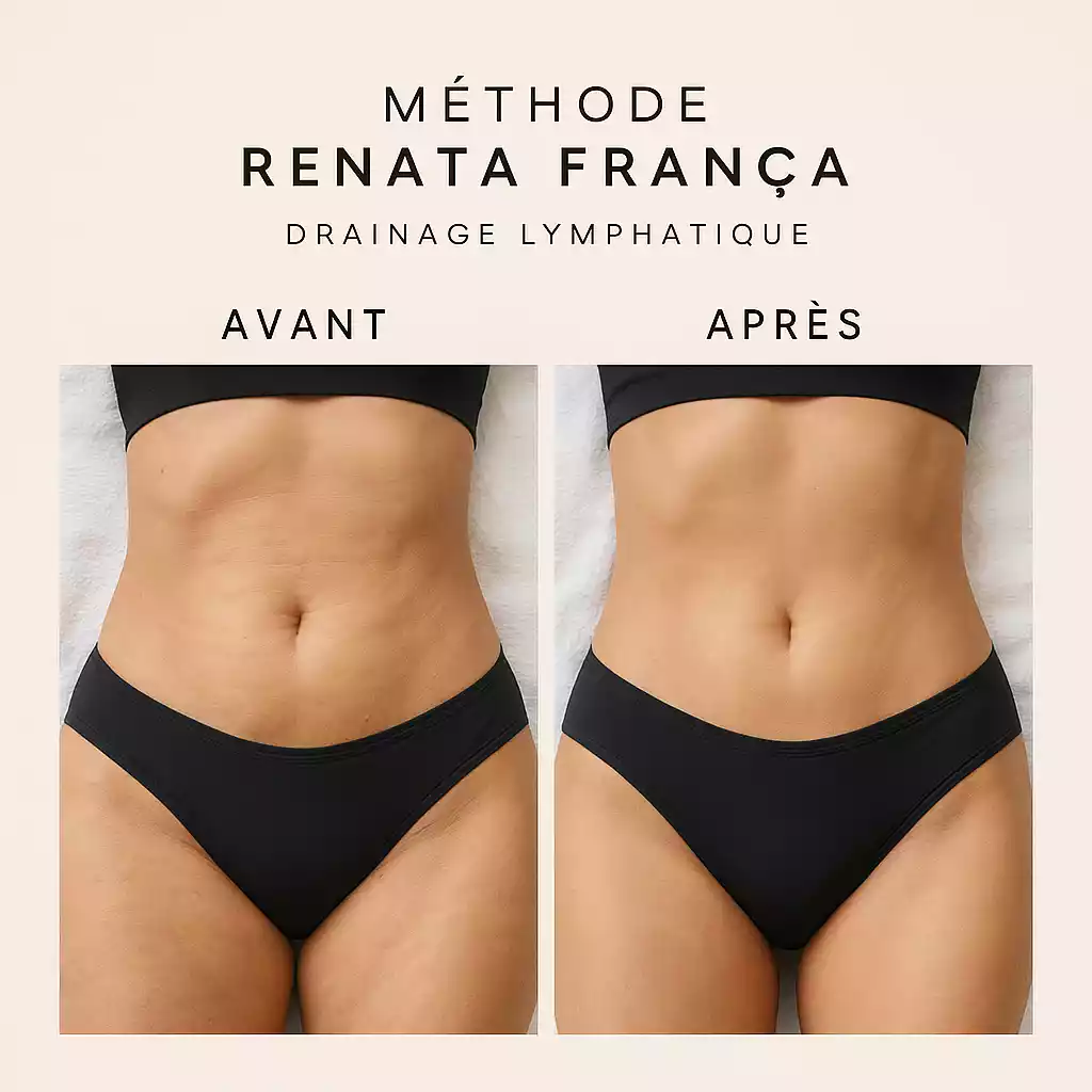 Drainage lymphatique ventre avant après